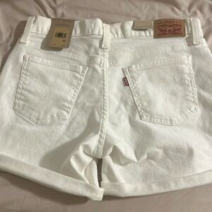 Levi's White Denim Shorts